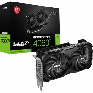 Carte Graphique MSI RTX 4060 TI 8G VENTUS 2X BLACK E1 OC GDDR6 8 GB