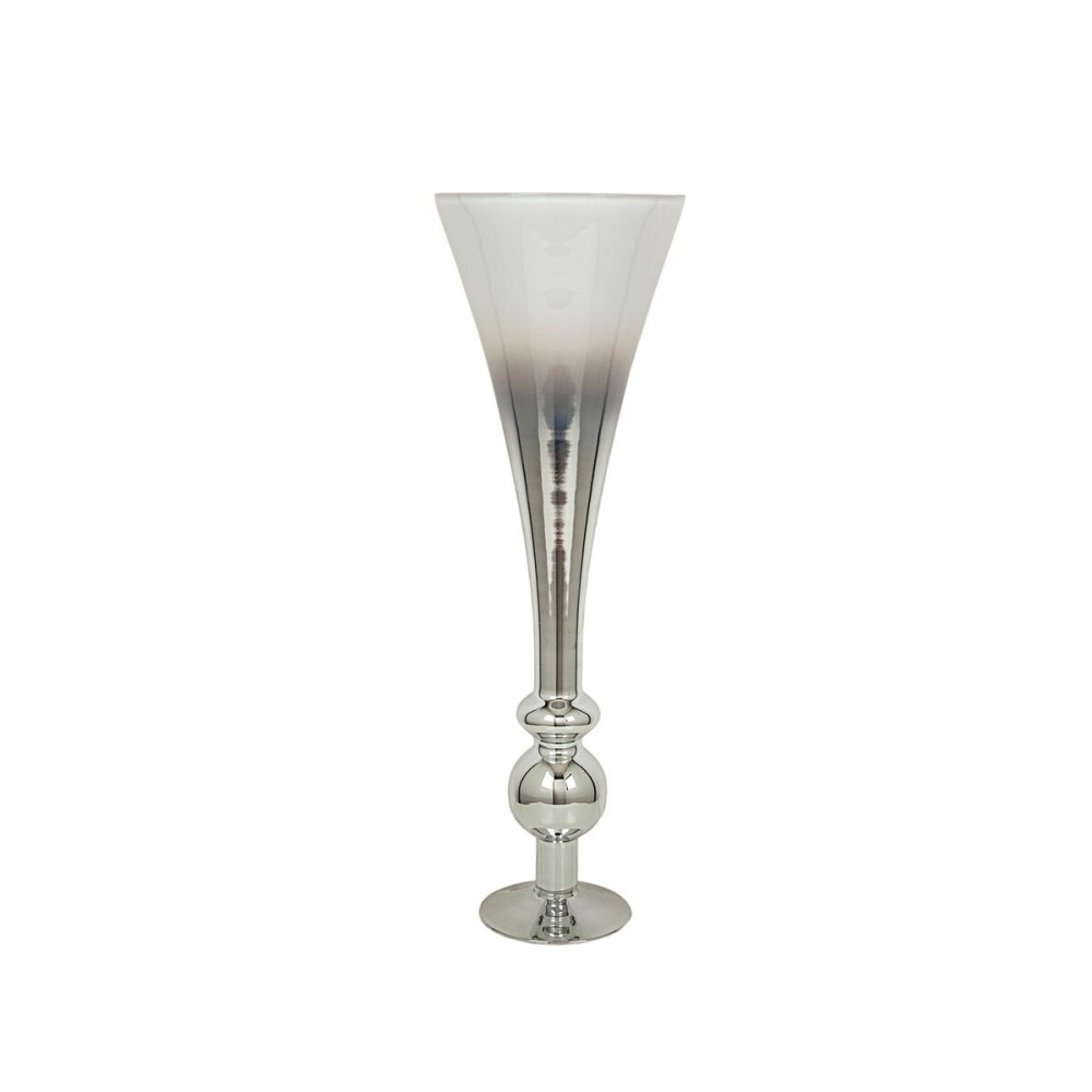 Vase Alexandra House Living Transparent Silver Glass 25 x 80 x 25 cm