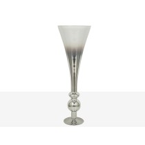 Vase Alexandra House Living Transparent Silver Glass 25 x 80 x 25 cm