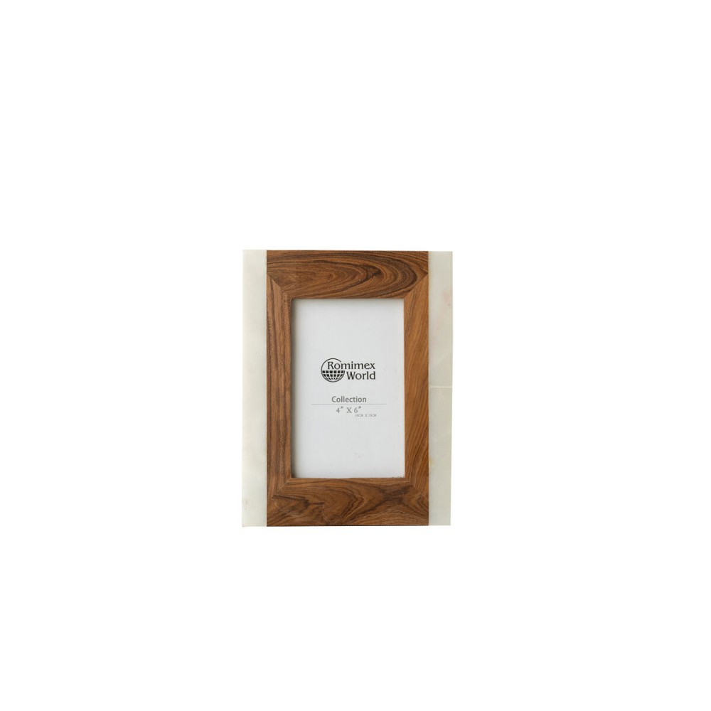 Cadre photo Romimex Marron Bois Marbre 17 x 22 x 2 cm