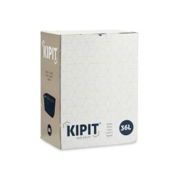 Laundry Basket Kipit TP7001-1 Cream Plastic 36 L 36 x 25,5 x 52,5 cm (12 Units)