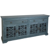 Buffet Romimex Bleu Bois de manguier 40 x 85 x 180 cm