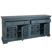 Buffet Romimex Bleu Bois de manguier 40 x 85 x 180 cm