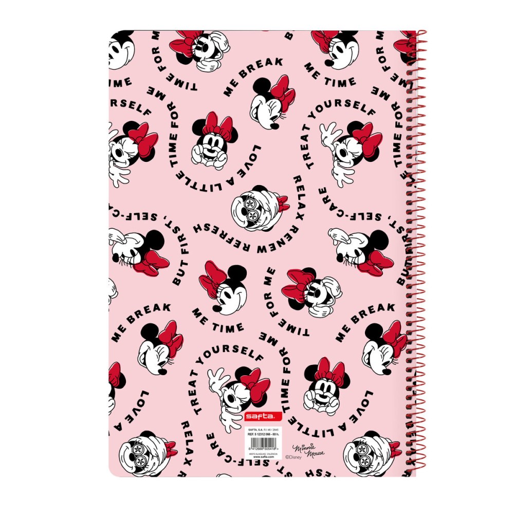 Carnet Minnie Mouse Me time Rose A4 80 Volets