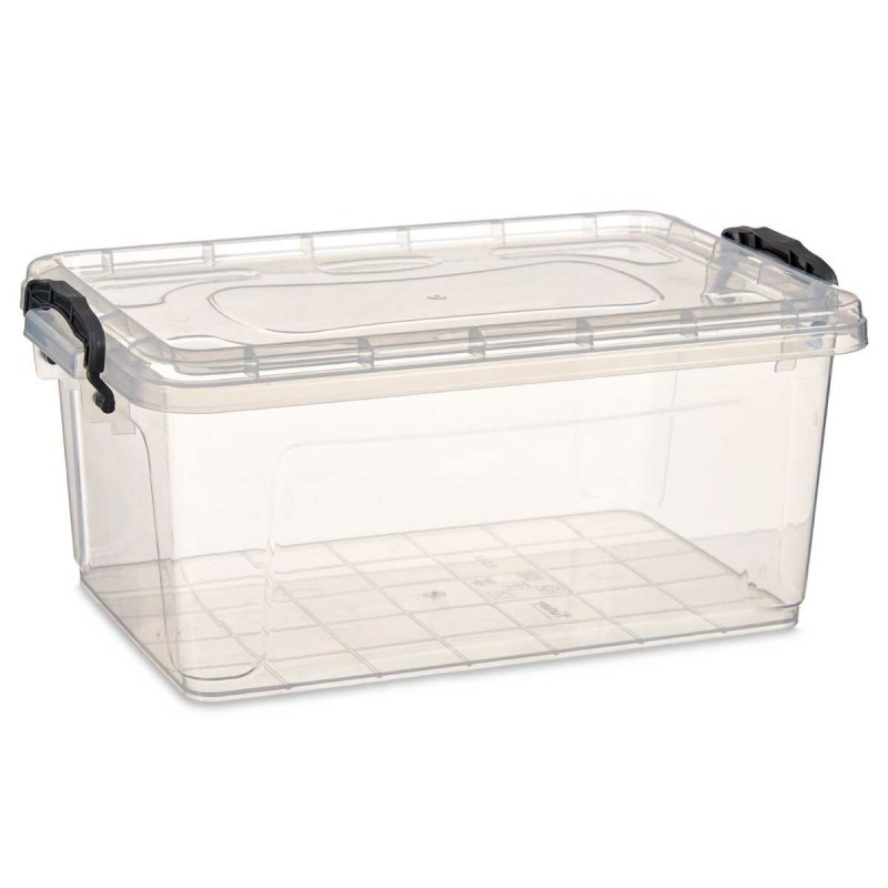 Boîte de rangement avec couvercle Kipit TP545-1 Transparent Plastique (12 Unités)