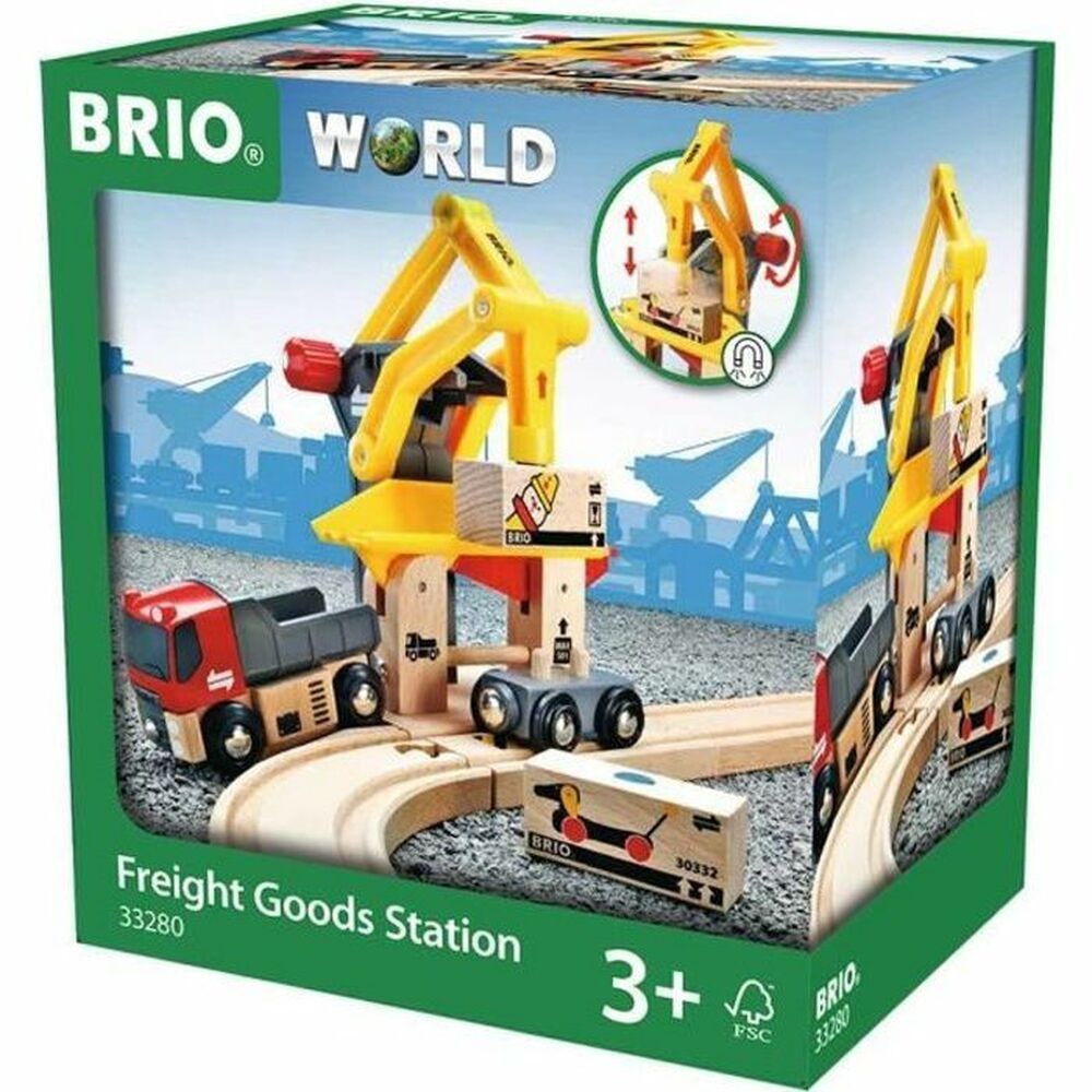 Set de construction Brio Freight Loading Crane Multicouleur Multi 6 Pièces