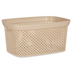 Panier à linge Beige Plastique 10 L 24 x 17 x 35 cm (24 Unités)