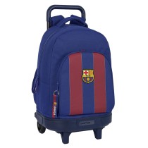 School Rucksack with Wheels F.C. Barcelona Red Navy Blue 33 X 45 X 22 cm