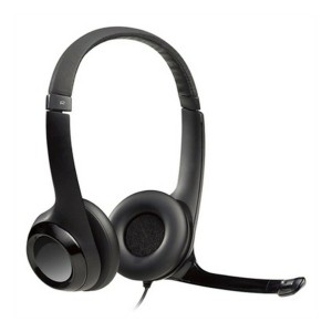 Kopfhörer mit Mikrofon Logitech 981-000406 Schwarz