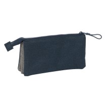 Trousse Fourre-Tout Triple Kappa Dark navy Gris Blue marine 22 x 12 x 3 cm