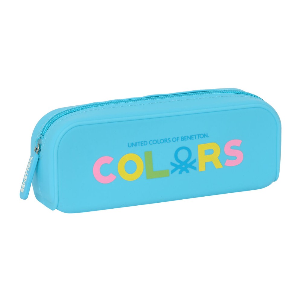 School Case Benetton Spring Sky blue 18.5 x 7.5 x 5.5 cm