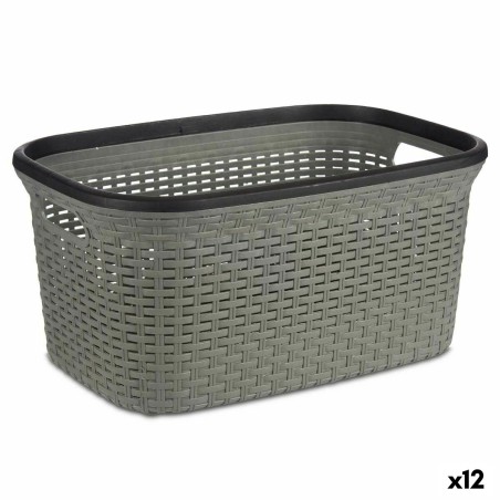 Wäschekorb Kipit TP7001-2 Grau Kunststoff 36 L 36 x 25,5 x 53 cm (12 Stück)