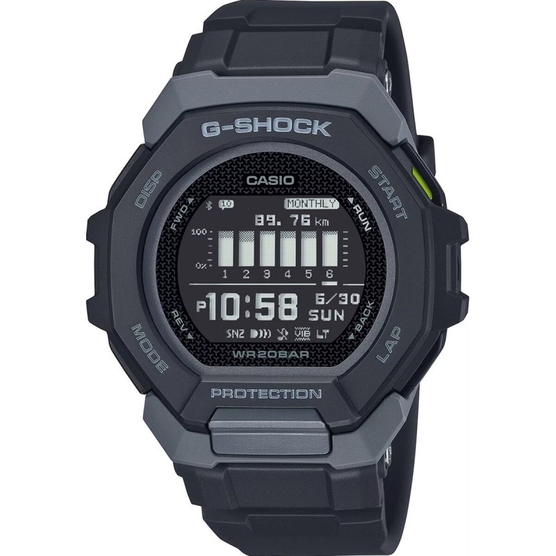 Herrenuhr Casio G-Shock G SQUAD -  SUNNY SIDE STYLE Schwarz (Ø 47,5 mm)