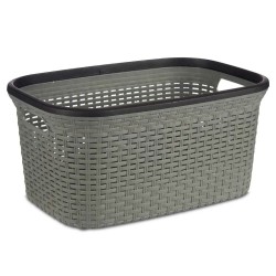 Laundry Basket Grey Plastic 36 L 36 x 25,5 x 53 cm (12 Units)