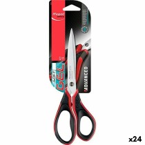 Scissors Maped Advanced Soft Gel Red Black Stainless steel 21 cm (24 Units)