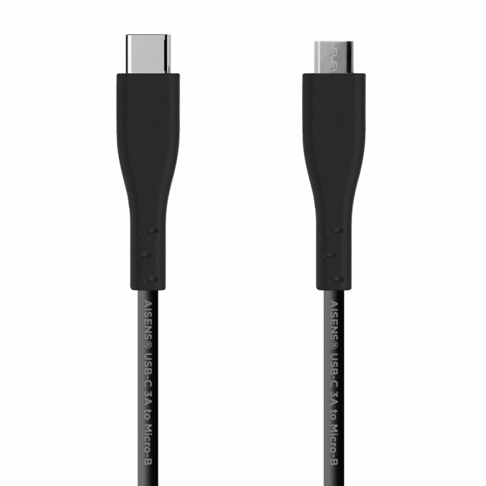 USB-C Cable Aisens A107-0350 Black 2 m (1 Unit)