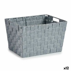 Panier à linge Kipit A3-6875 Gris Tissu 10 L 25 x 20,5 x 35 cm (12 Unités)