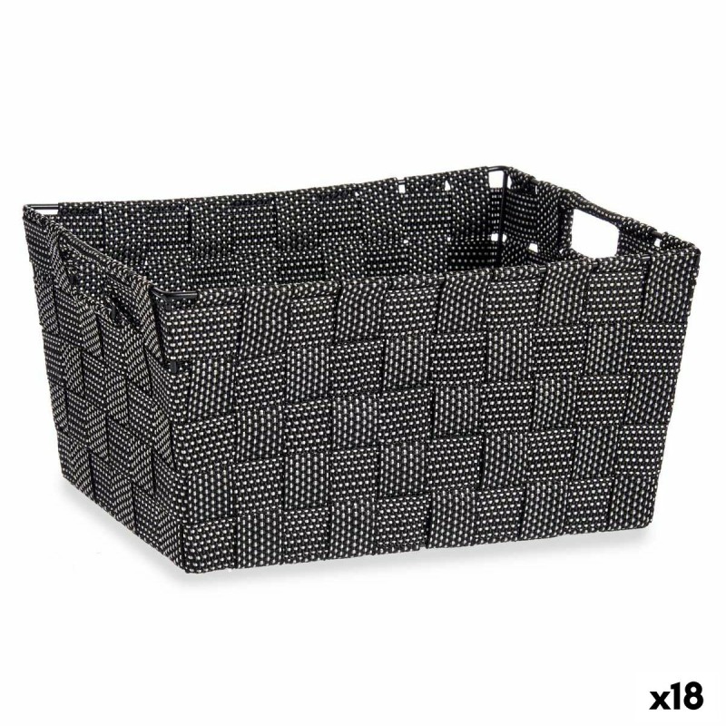 Multi-purpose basket Kipit A3-6883 Black Cloth 20 x 14 x 30 cm (18 Units)