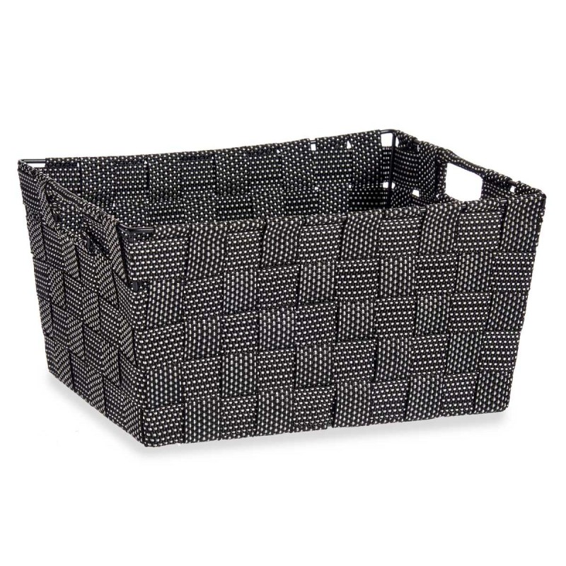 Panier Multi-usages Kipit A3-6883 Noir Tissu 20 x 14 x 30 cm (18 Unités)