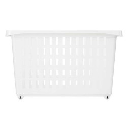 Panier Multi-usages Kipit G-327 Blanc Plastique 17,5 x 26 x 46 cm Avec des roues (12 Unités)