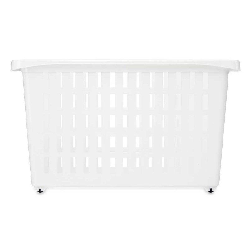 Panier Multi-usages Kipit G-327 Blanc Plastique 17,5 x 26 x 46 cm Avec des roues (12 Unités)