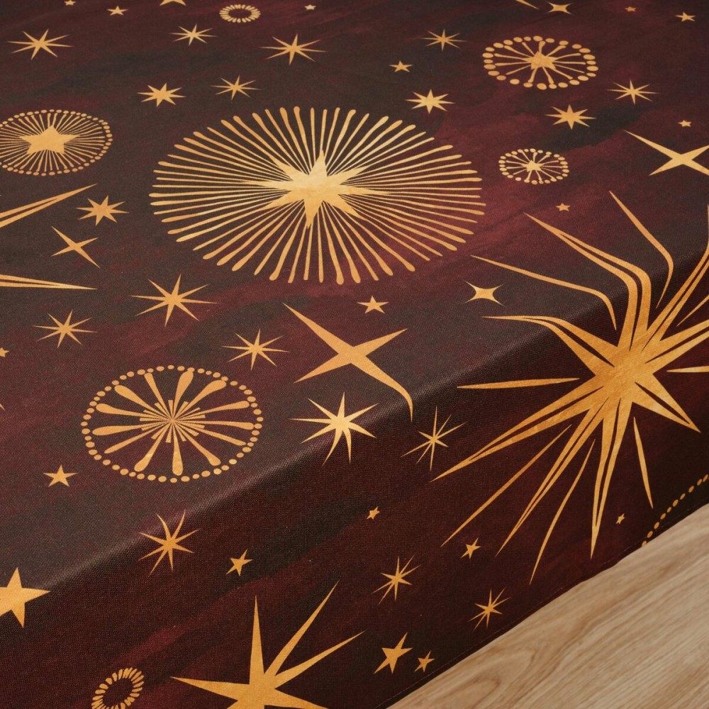 Fleckenabweisende geharzte Tischdecke Belum Christmas Rot Gold 100 x 150 cm