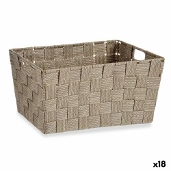 Multi-purpose basket Kipit A3-6883 Brown Cloth 5 L 30,4 x 14 x 20 cm (18 Units)