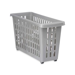 Panier Multi-usages Kipit G-327-1 Gris Plastique 17,5 x 26 x 46 cm Avec des roues (12 Unités)