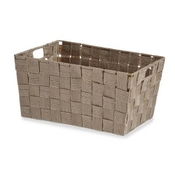 Panier Multi-usages Marron Tissu 5 L 30,4 x 14 x 20 cm (18 Unités)