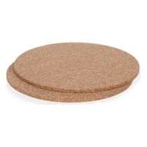 Trivet set Table Mat Natural Cork 18 x 0,5 x 18 cm (12 Units)