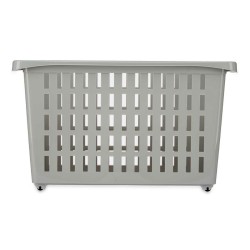 Multi-purpose basket With wheels Grey Plastic 17,5 x 26 x 46 cm (12 Units)