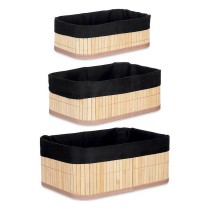 Organisateurs Lot Noir Naturel Bambou 31 x 12 x 21 cm (4 Unités)