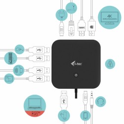 Station d'acceuil i-Tec C31HDMIDPDOCKPD Noir 100 W