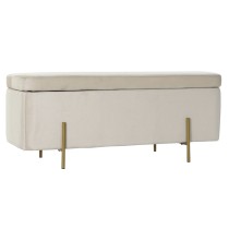 Bench DKD Home Decor Beige Multicolour Golden Metal Plastic 109 x 42,5 x 45 cm