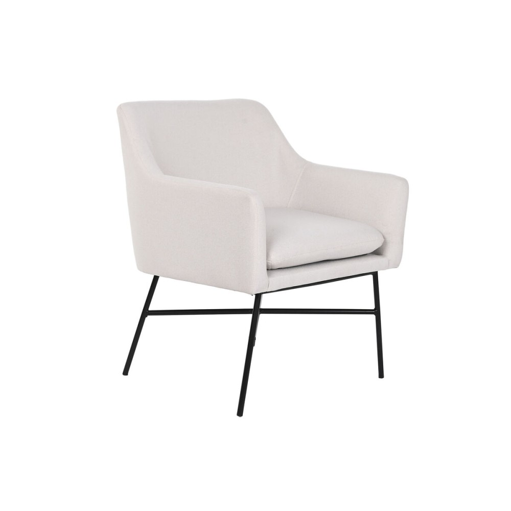 Fauteuil DKD Home Decor Beige Métal 66 x 62 x 75 cm