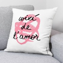 Cushion cover Decolores Amor en català Multicolour 50 x 50 cm Cotton Catalan