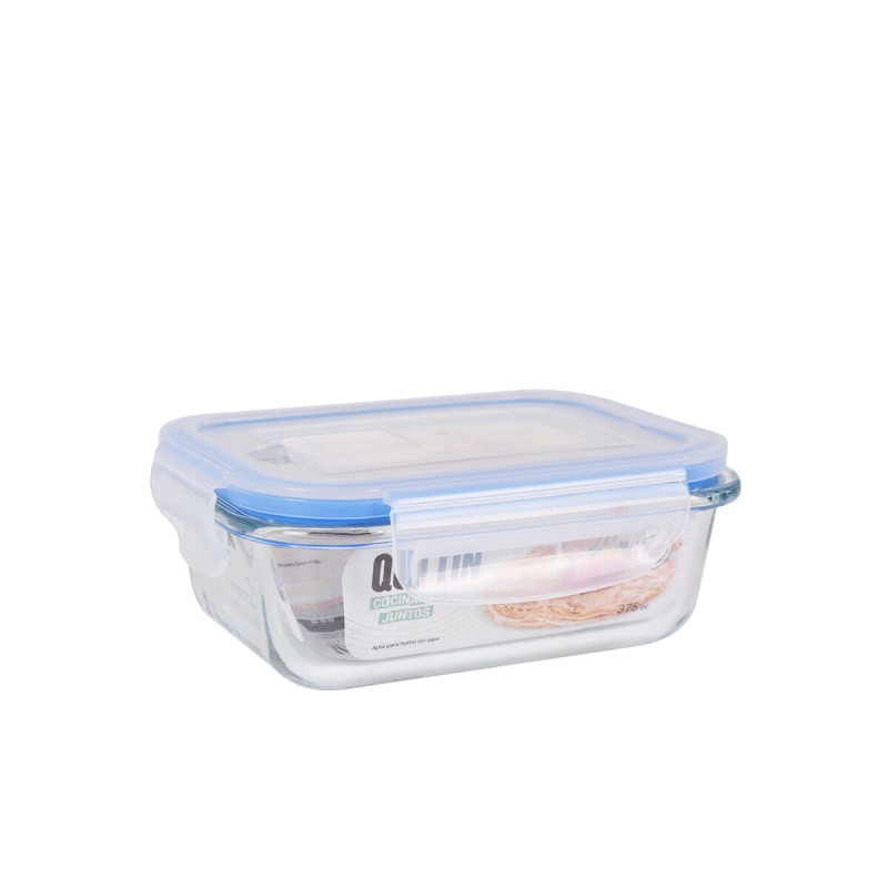 Hermetic Lunch Box Quttin Rectangular 375 ml (12 Units)