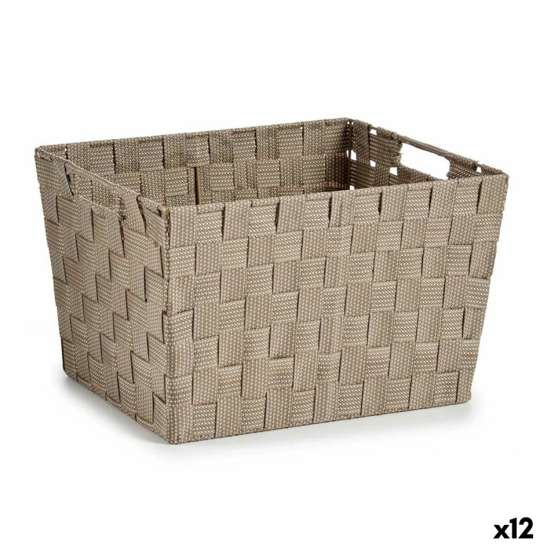 Laundry Basket Kipit A3-6875 Beige Cloth 10 L 25 x 20 x 35,5 cm (12 Units)