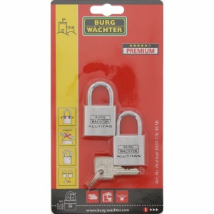 Key padlock Burg-Wachter DUO 770 30 SB Steel Rectangular (2 Units)