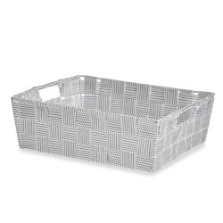 Mehrzweckkorb Weiß Stoff 3 L 23 x 8 x 27 cm (48 Stück)