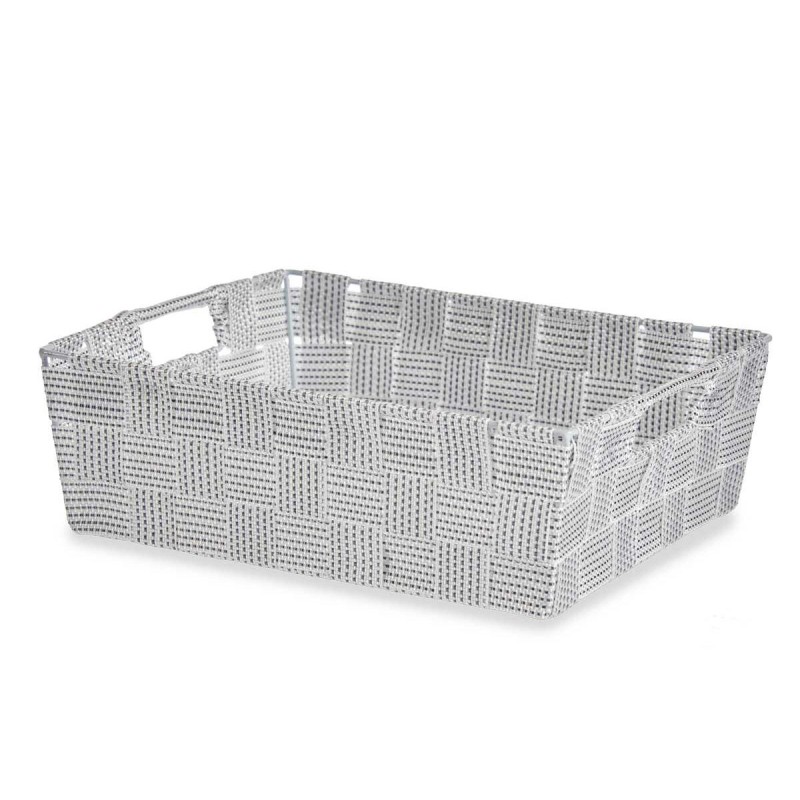 Panier Multi-usages Kipit A3-693109 Blanc Tissu 3 L 23 x 8 x 27 cm (48 Unités)