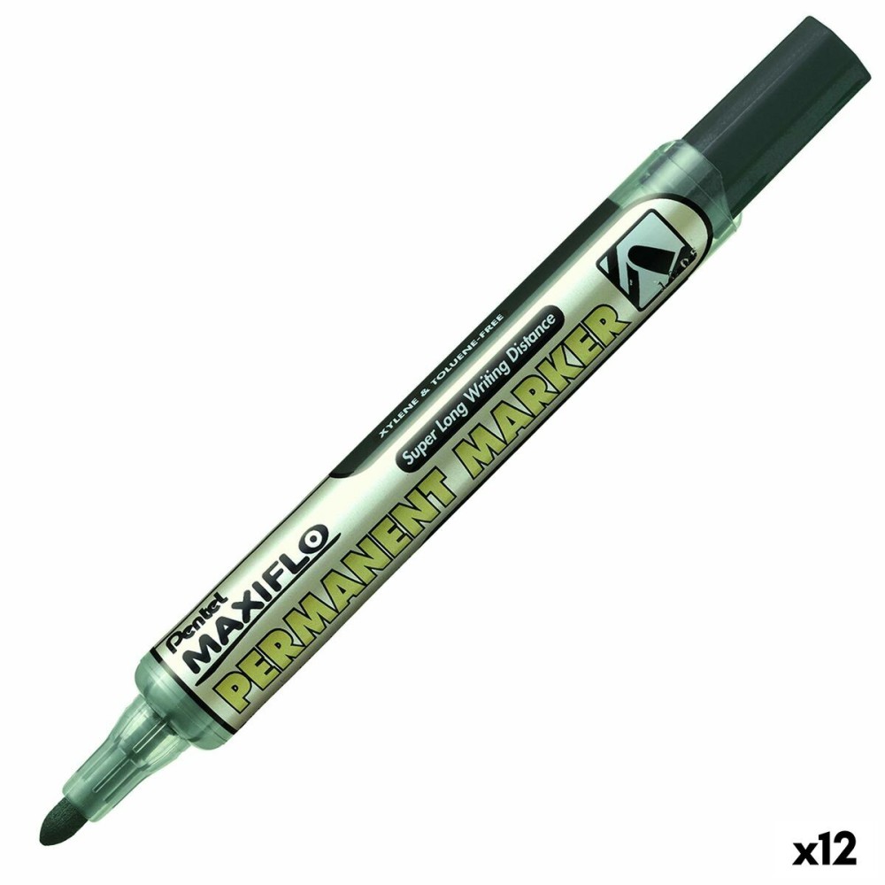 Dauermarker Pentel Maxiflo NLF50 Schwarz (12 Stück)