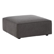 Pouffe Grey Wood Feather Foam 94 x 94 x 44 cm Modular