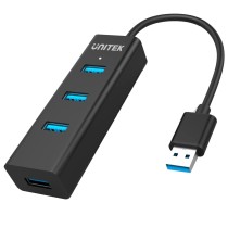 Hub USB 4 Ports Unitek Y-3089 Noir