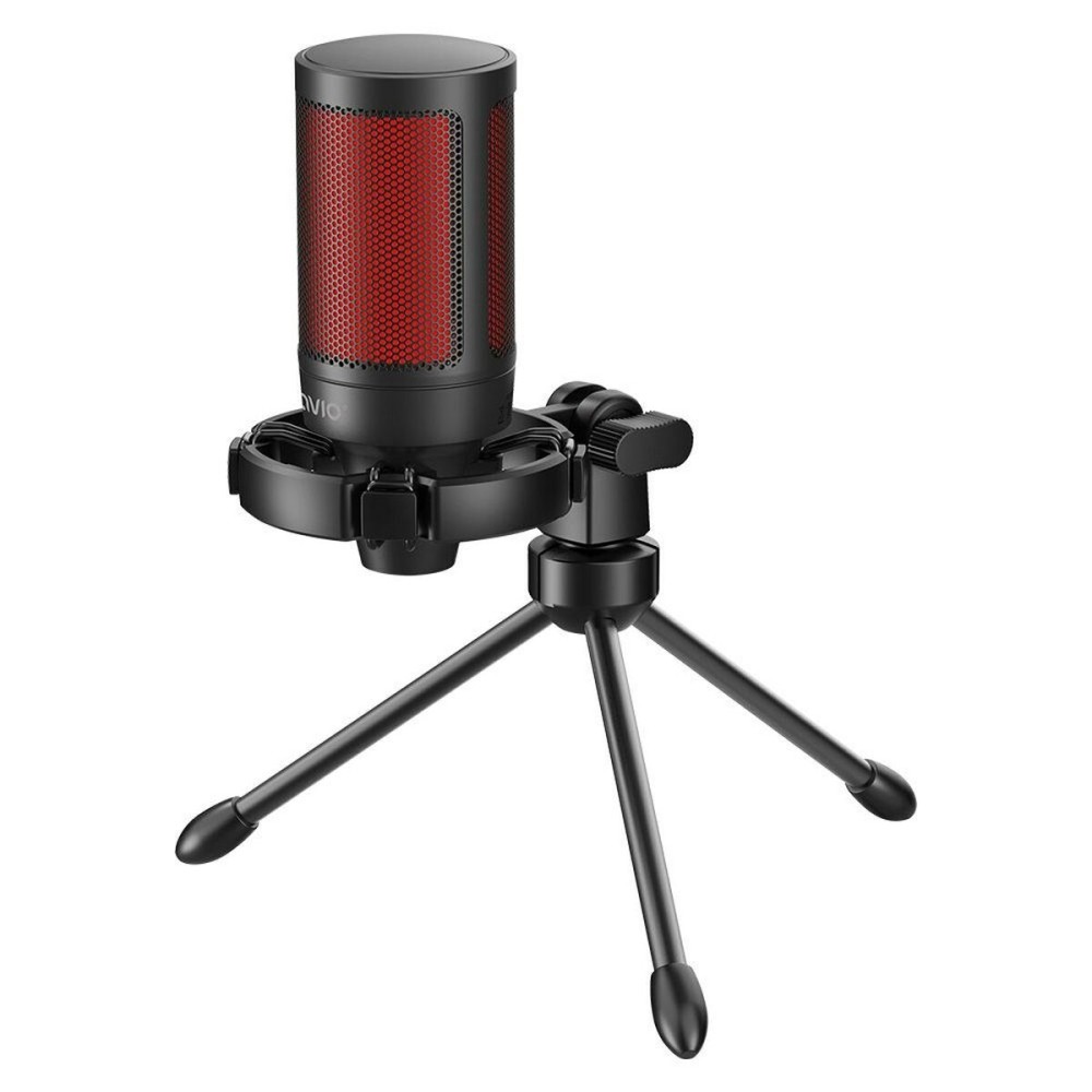 Microphone de Bureau Savio SONAR PRO 01 Noir Rouge