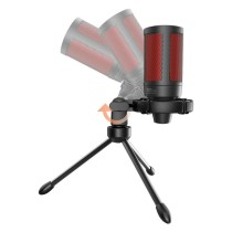 Microphone de Bureau Savio SONAR PRO 01 Noir Rouge