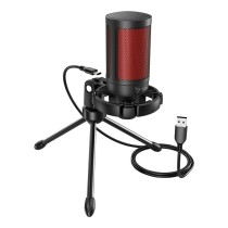 Microphone de Bureau Savio SONAR PRO 01 Noir Rouge