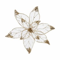 Decorative Flower Golden Plastic 25 x 25 x 7 cm (12 Units)