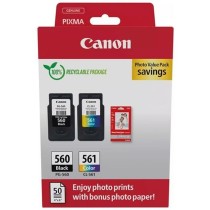 Lot d'encre et papier photo Canon PG560 - CL561 Multicouleur