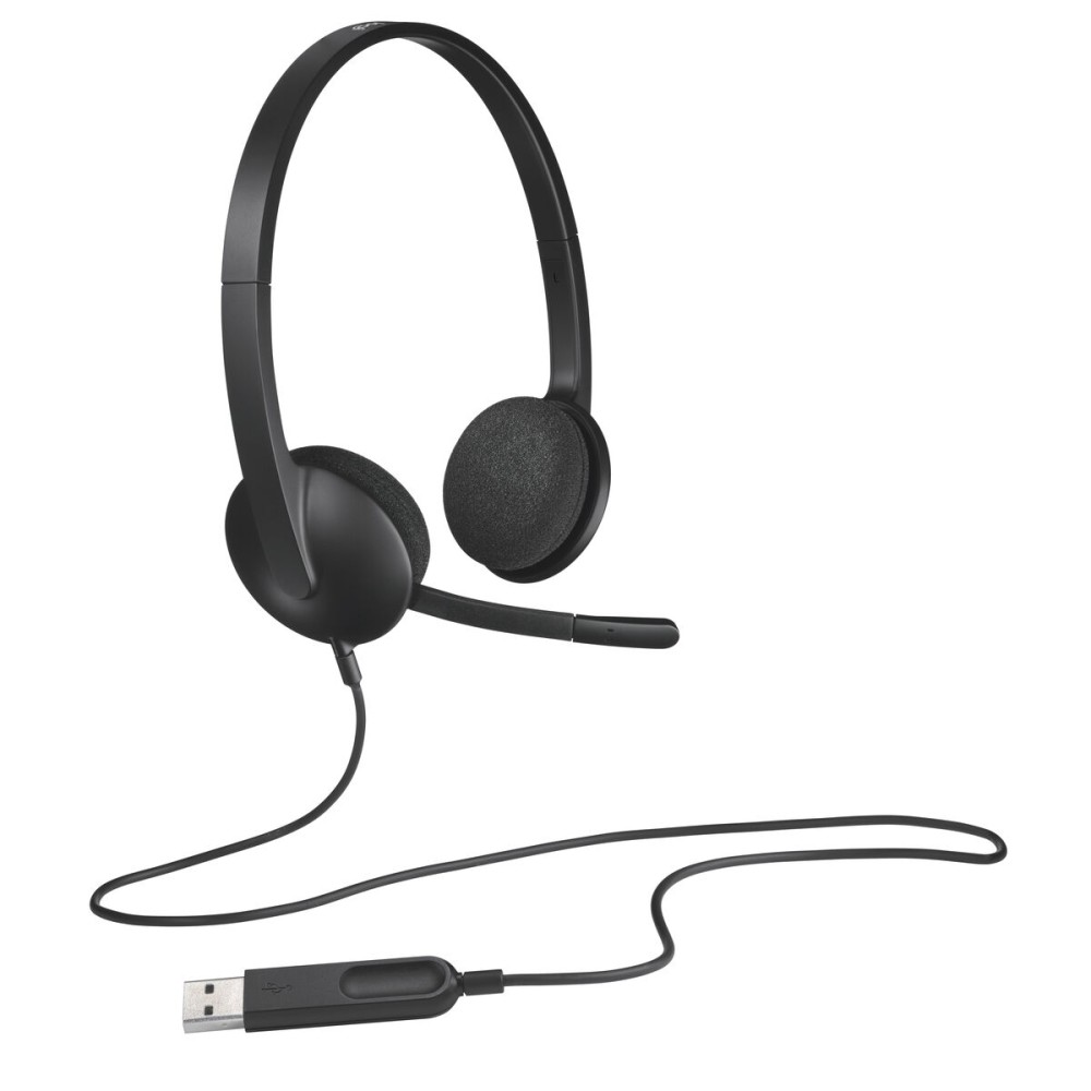 Headphones with Microphone Logitech H340 USB 1,8 m Black